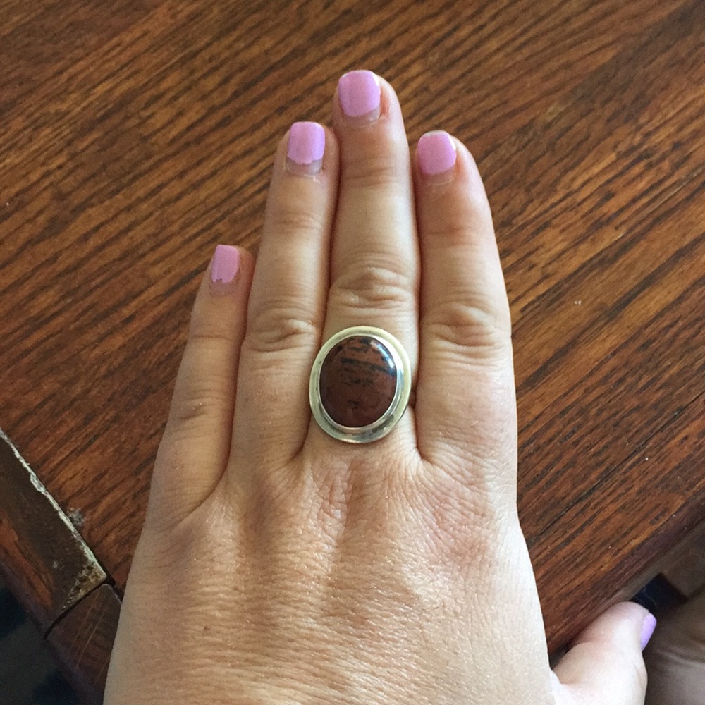 Sterling Silver Ring With Large Stone - image 5